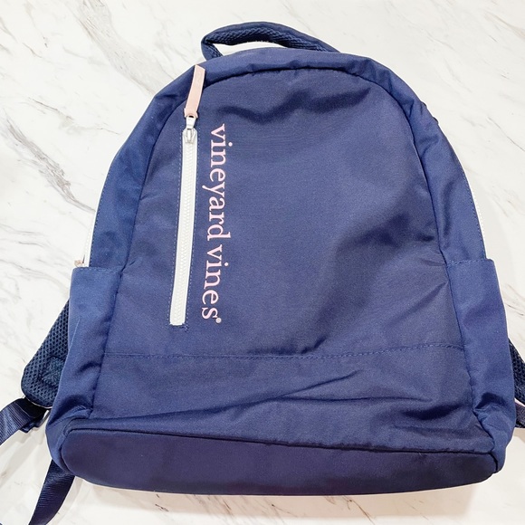 Vineyard Vines for Target Navy Blue and Pink Bookbag - Picture 3 of 10